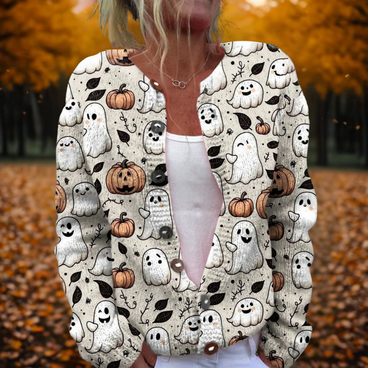 Florence - Cardigan Chic Imprimé Boutonné