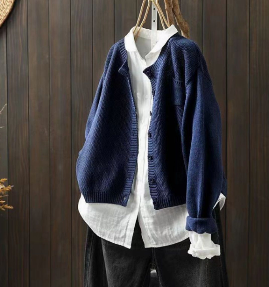 Aurélie - Cardigan Élégant Oversize Boutonné