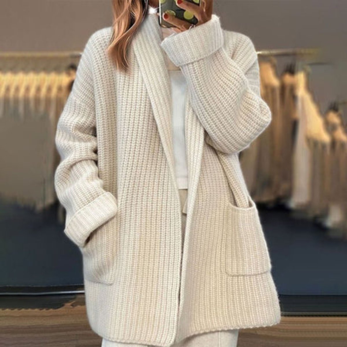 Christine - Cardigan Chic Oversize Grosse Maille