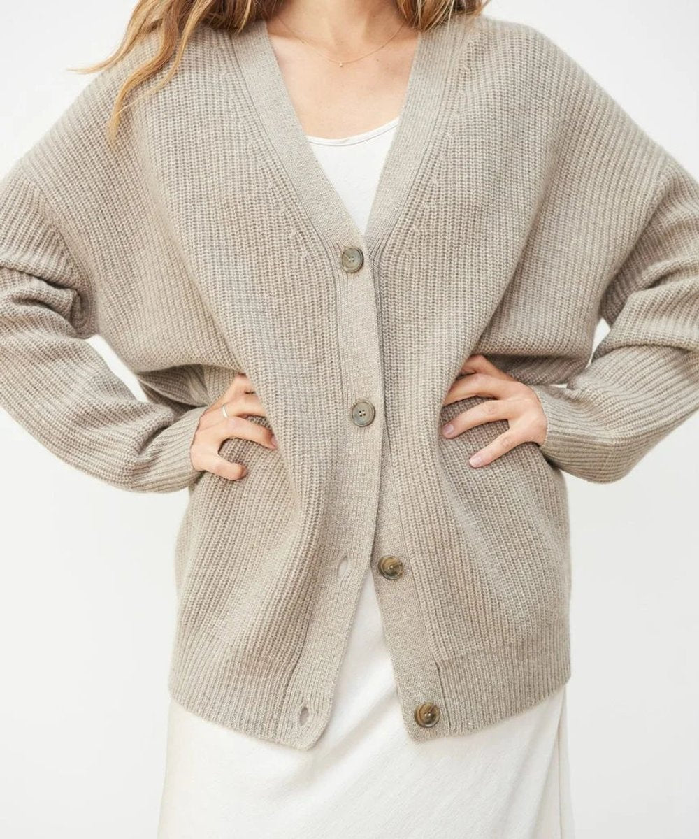 Sylvie - Cardigan Raffiné Cachemire Col V