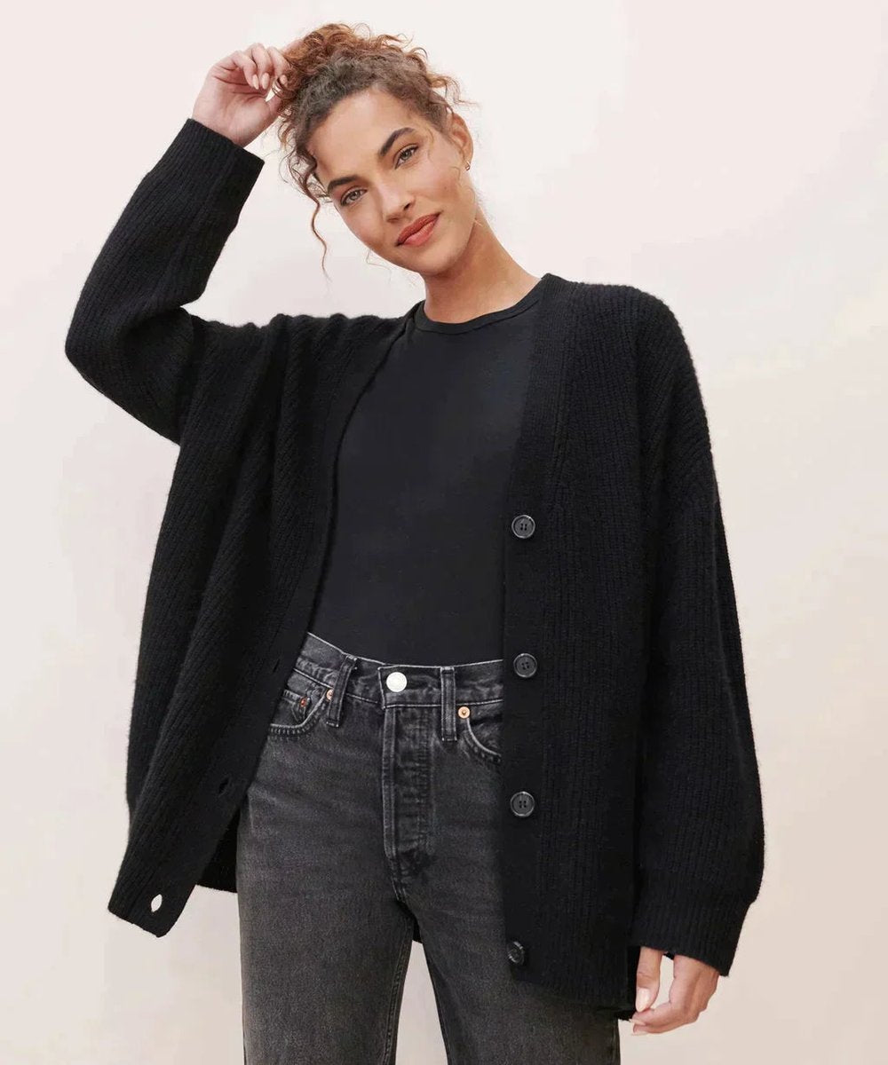 Sylvie - Cardigan Raffiné Cachemire Col V