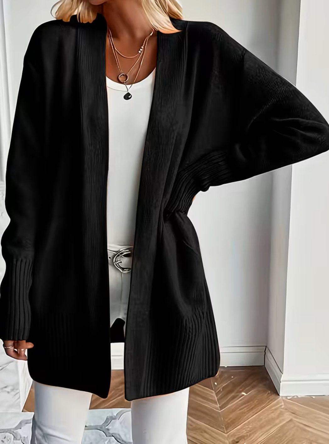 Valérie - Cardigan Élégant Oversize Ouvert
