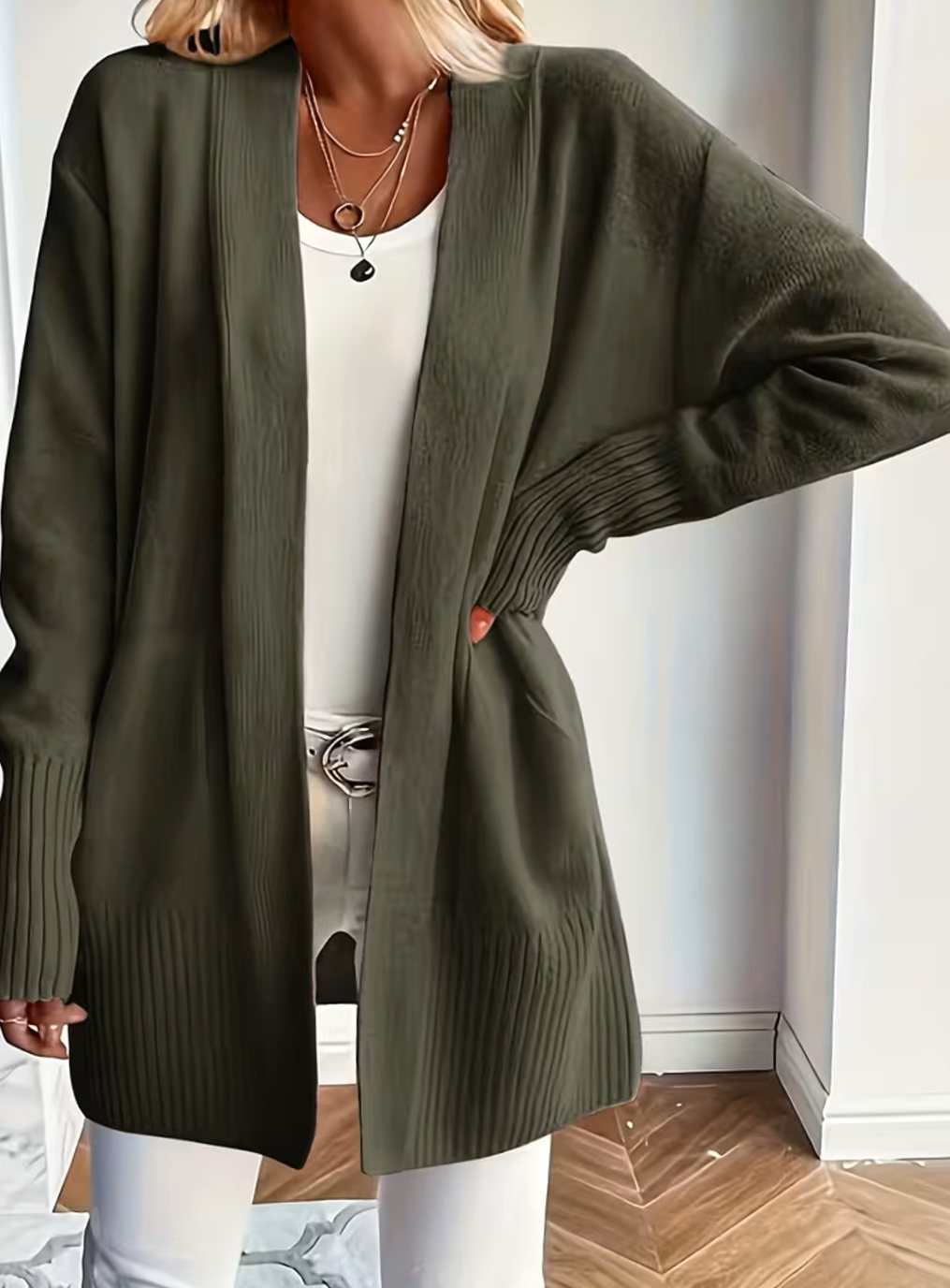 Valérie - Cardigan Élégant Oversize Ouvert