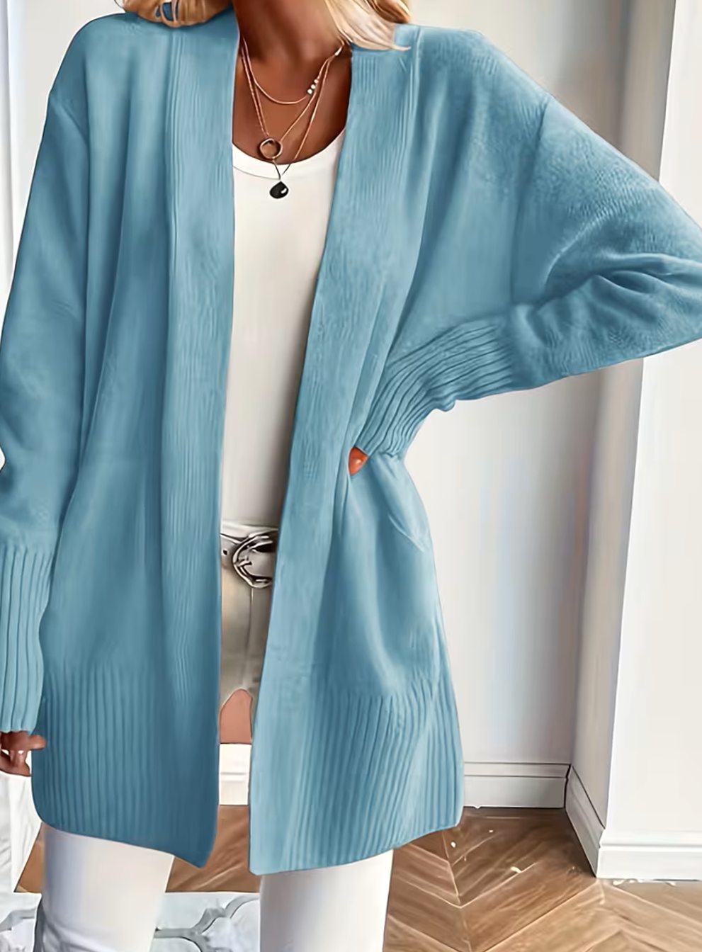 Valérie - Cardigan Élégant Oversize Ouvert