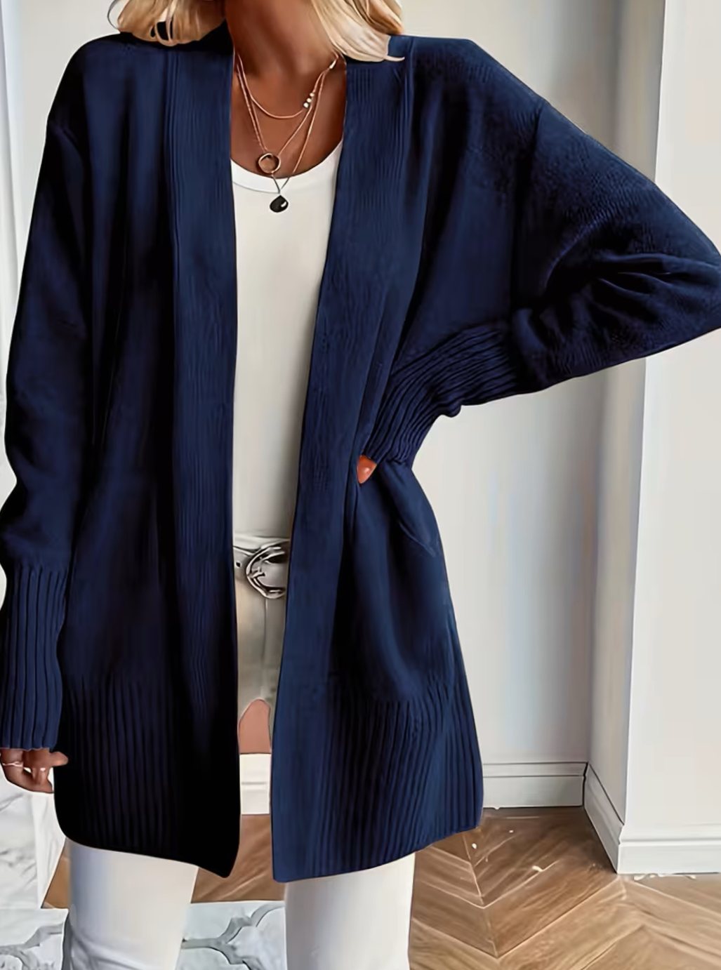 Valérie - Cardigan Élégant Oversize Ouvert