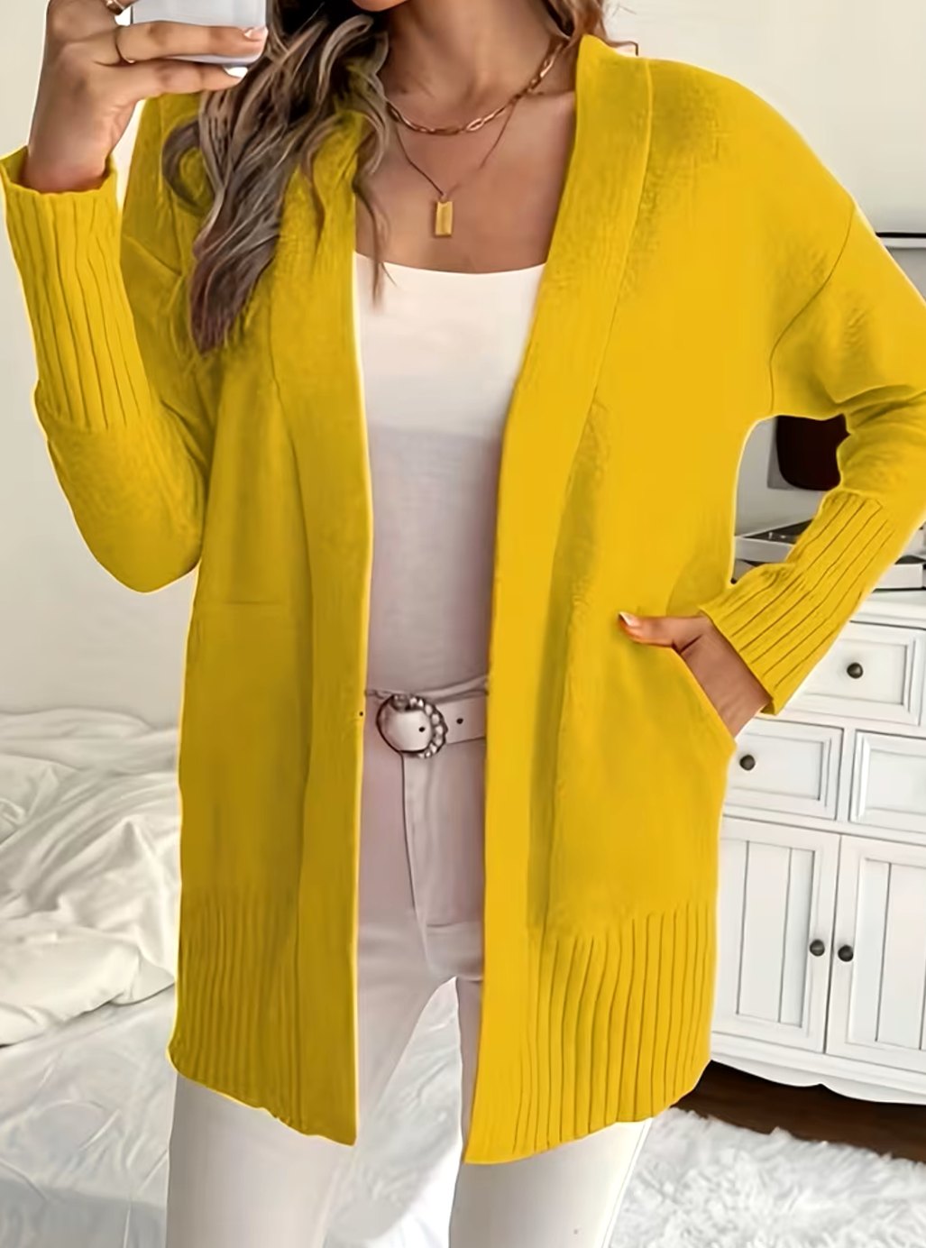 Valérie - Cardigan Élégant Oversize Ouvert