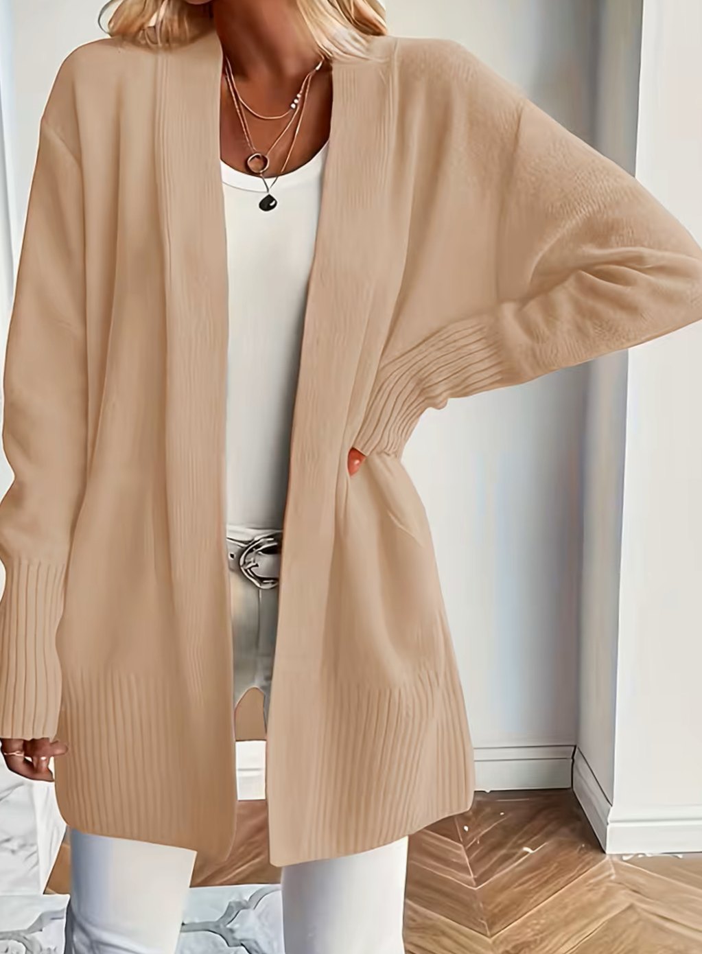Valérie - Cardigan Élégant Oversize Ouvert