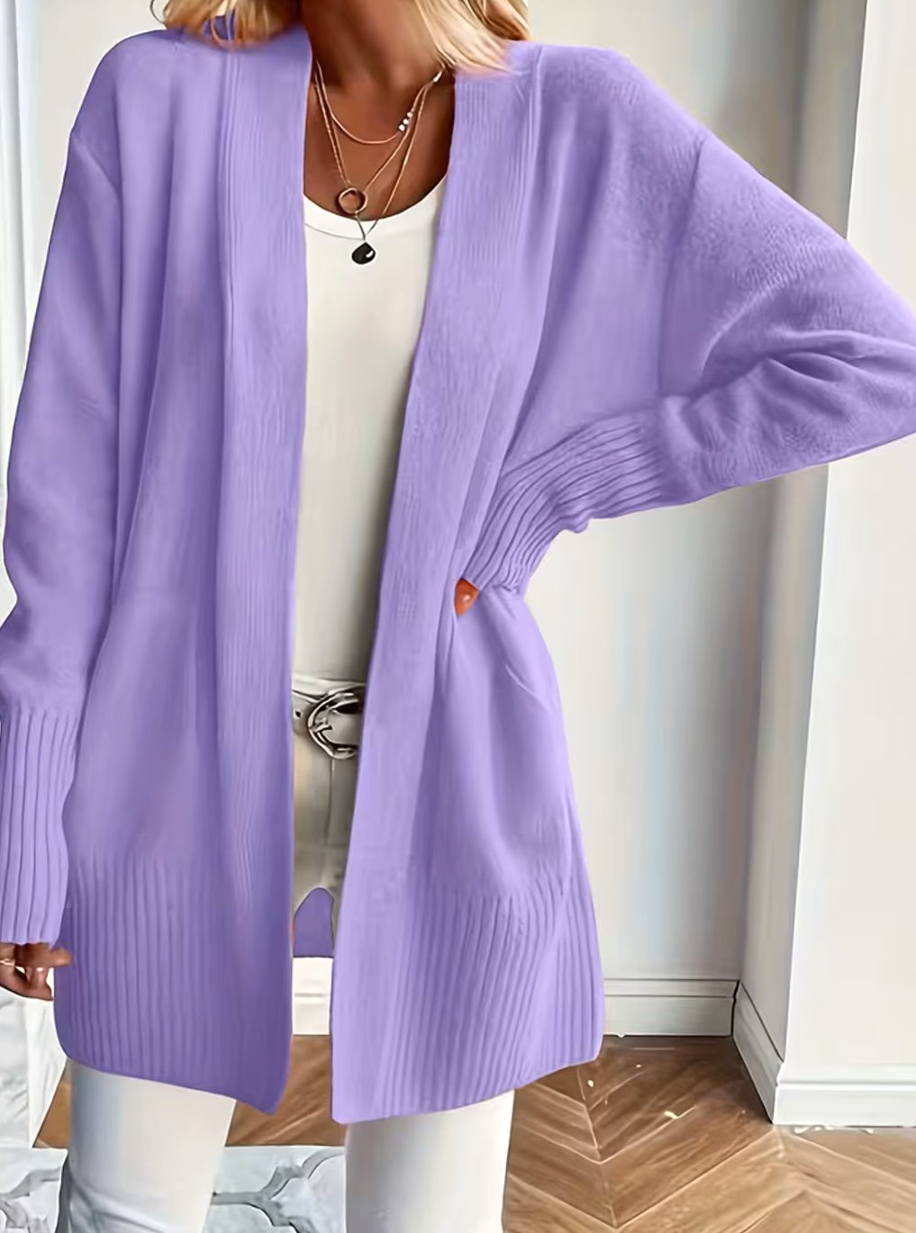 Valérie - Cardigan Élégant Oversize Ouvert
