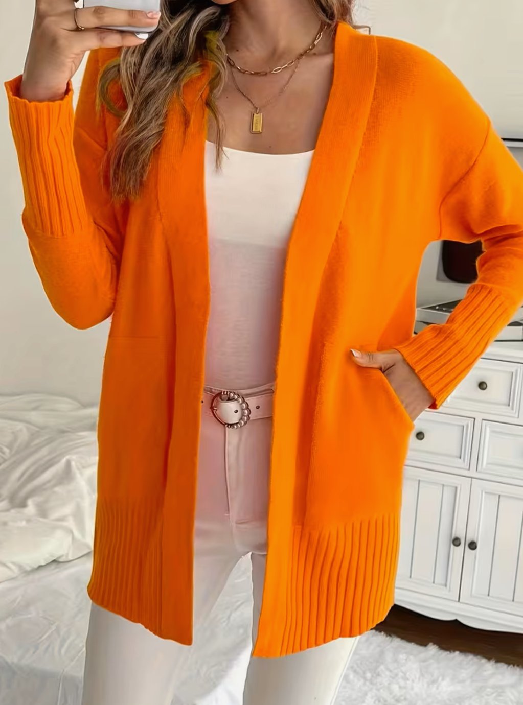 Valérie - Cardigan Élégant Oversize Ouvert