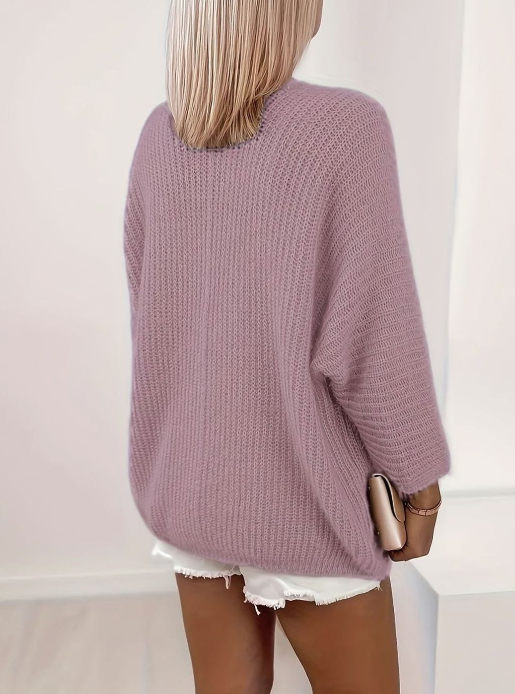 Nathalie - Cardigan Élégant Grosse Maille Oversize