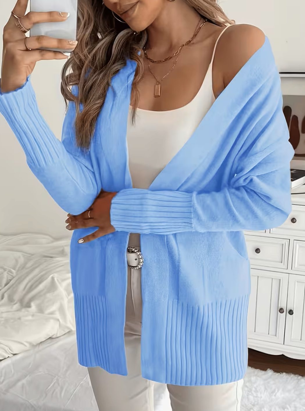 Valérie - Cardigan Élégant Oversize Ouvert