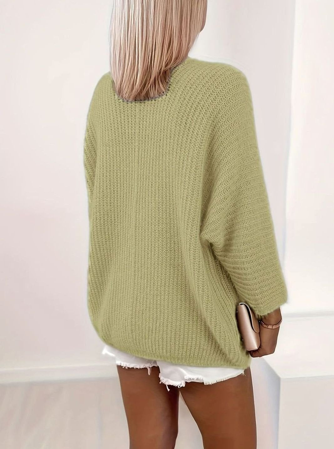 Nathalie - Cardigan Élégant Grosse Maille Oversize