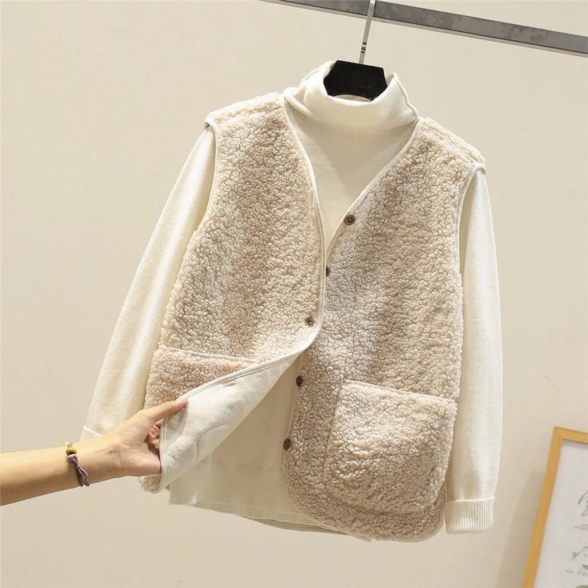 Isabelle - Gilet Élégant Grosse Maille Boutonné