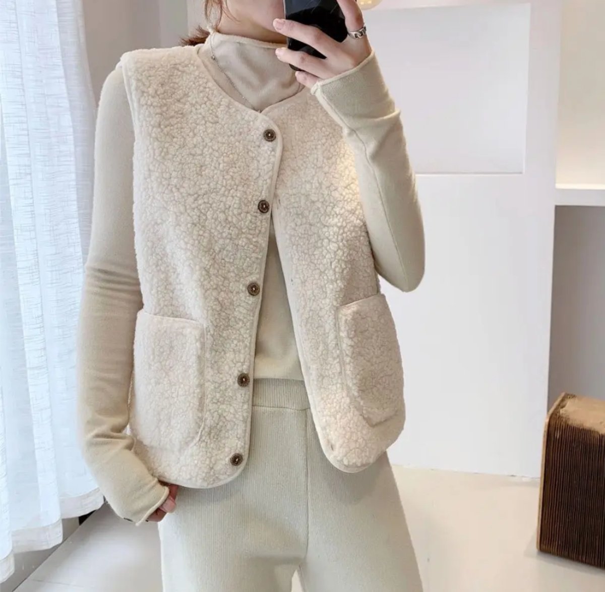 Isabelle - Gilet Élégant Grosse Maille Boutonné