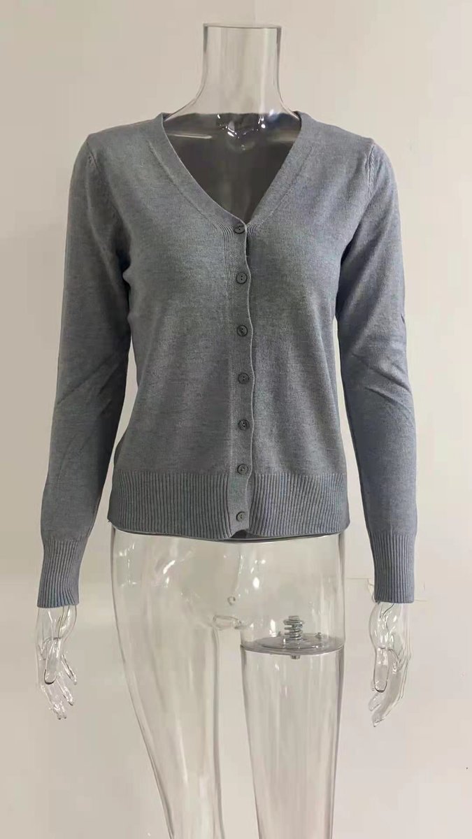 Camille - Cardigan Élégant Boutonné Col V