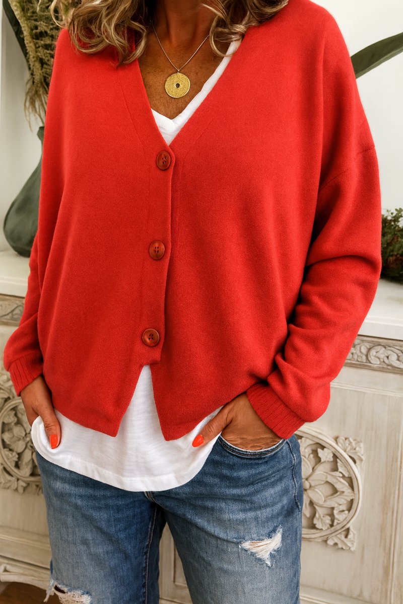 Manon - Cardigan Élégant Ample Col V