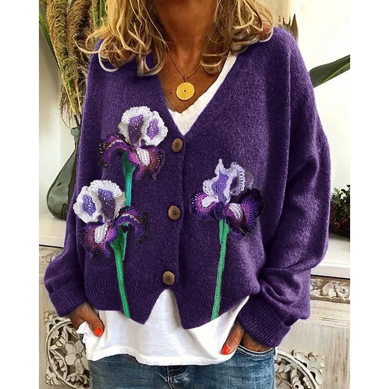 Manon - Gilet Féminin Fleuri Brodé