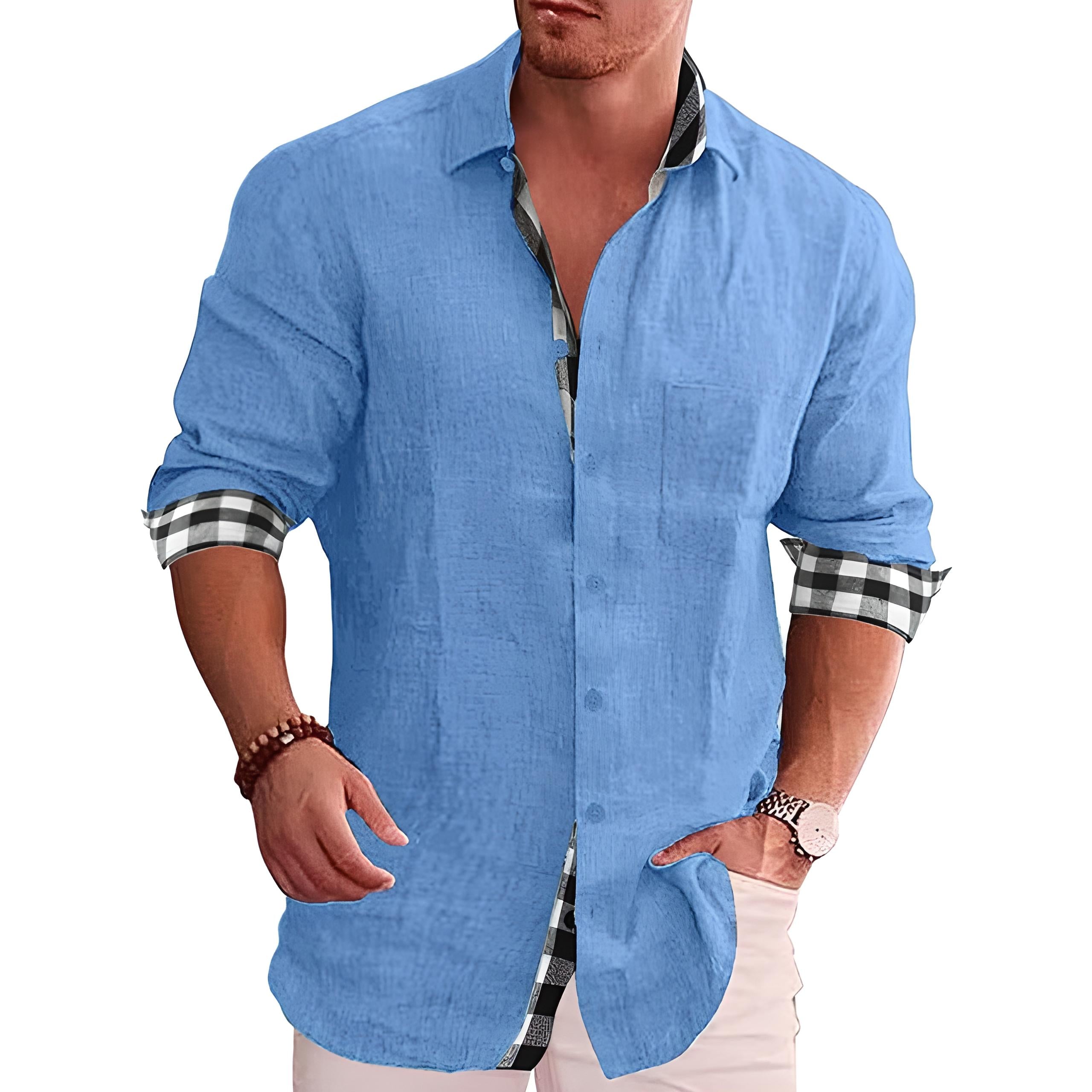 Jules - Chemise Homme en Lin à Manches Longues