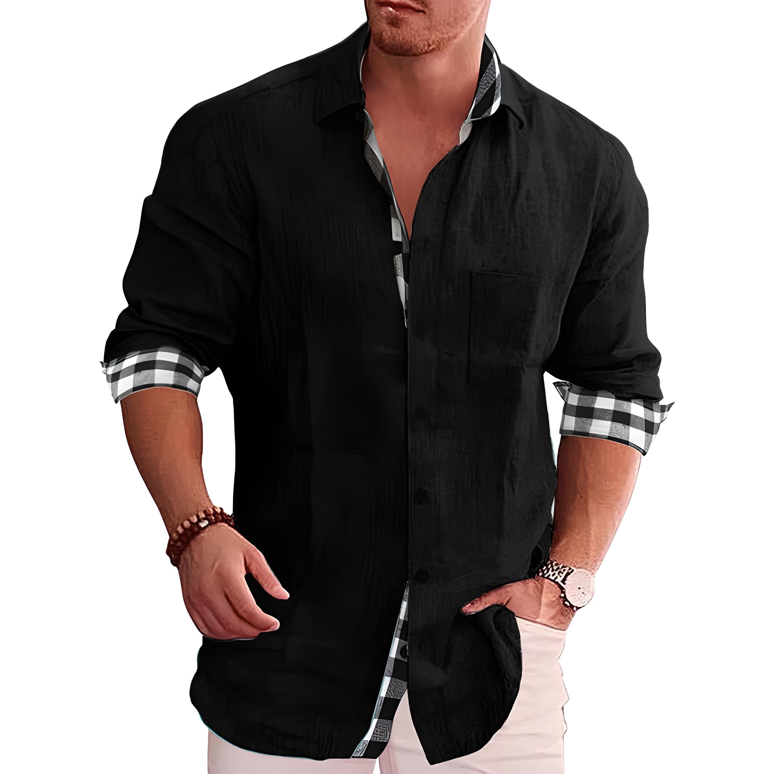 Jules - Chemise Homme en Lin à Manches Longues