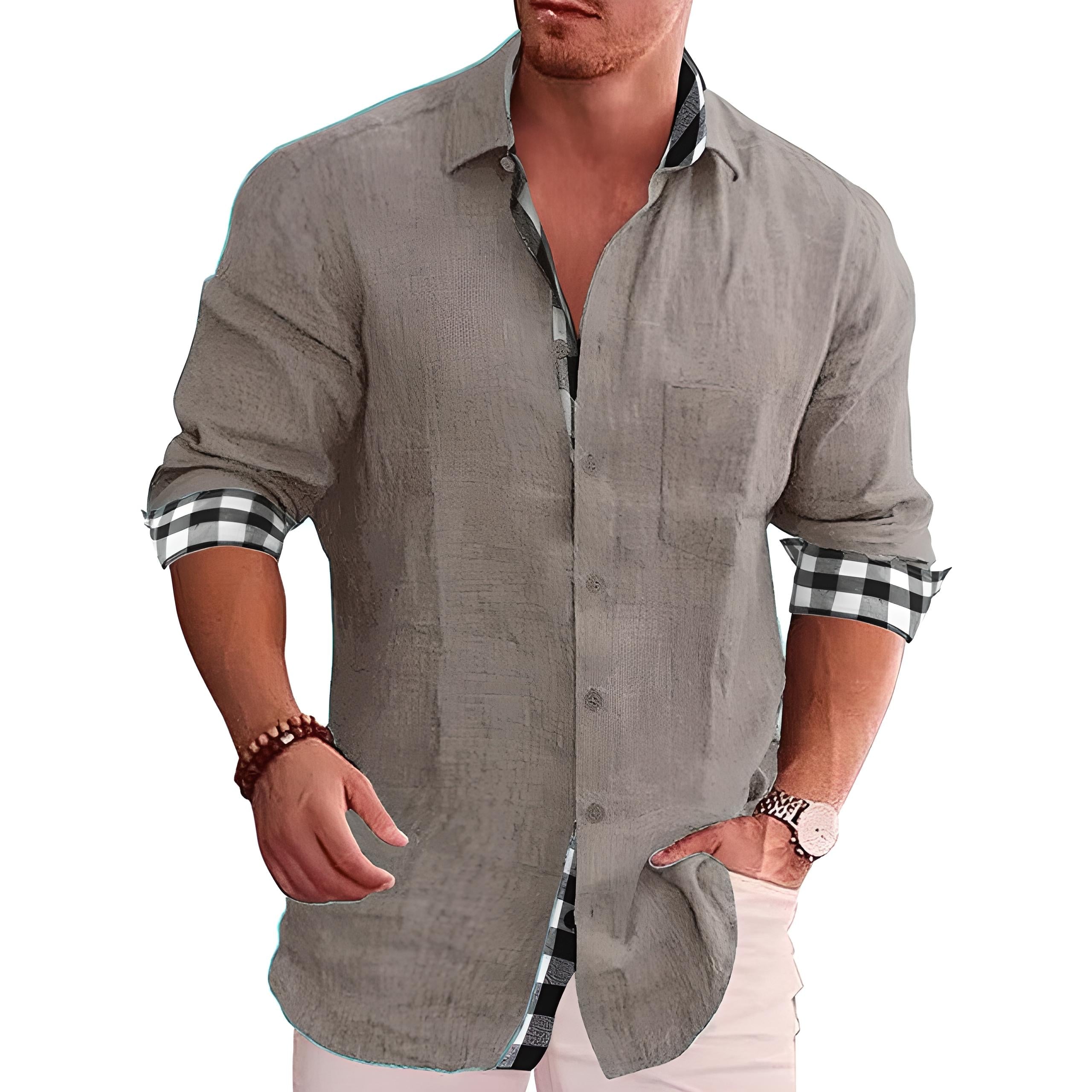 Jules - Chemise Homme en Lin à Manches Longues