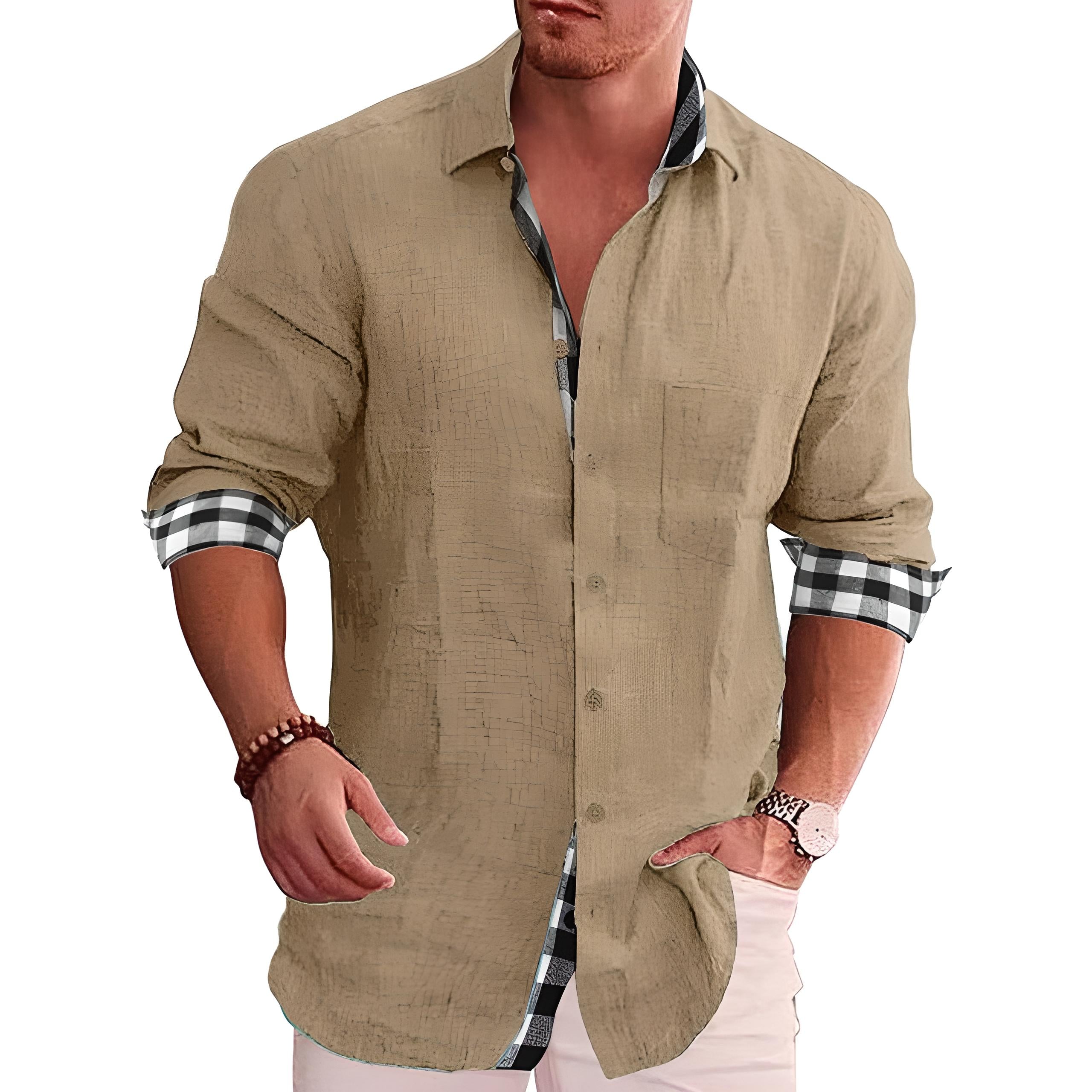 Jules - Chemise Homme en Lin à Manches Longues
